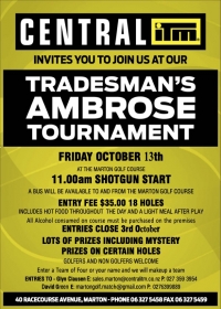 Central ITM Tradies Tournament - Friday 13 October